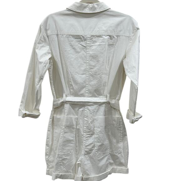Alex Mill Expedition Romper Shorts In White - Picture 7 of 10
